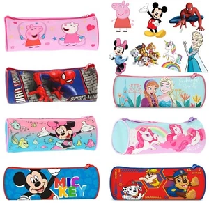 Round Pencil Case Zipper, Kids School Stationery Pouch 23cm Barrel Pencil Holder - Picture 1 of 78