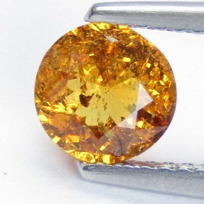 1,29 quilates llamativo granate espesartina natural 6,3 mm corte redondo piedra preciosa suelta - VDO Foto 1 de 4