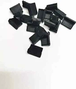 Pack of 20 Black Soft Silicone USB a Type Port Cover anti Dust Plugs Stopper - Picture 1 of 3