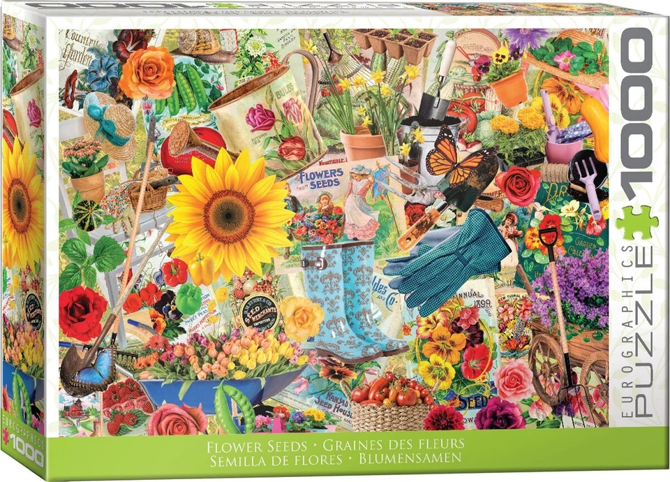 Flower Seeds 1000 Piece Jigsaw Puzzle Eurographics