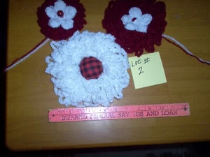 New, crochet buffalo plaid centers, Large, 3 sizes - Picture 1 of 4
