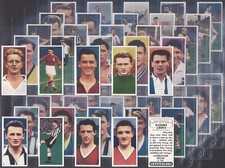 CADET-FULL SET- FOOTBALLERS 1958 (INVERTED BACKS 50 CARDS) BOBBY CHARLTON ROOKIE