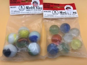 Vintage Marble King Marbles Lot of 2  - Bowlers & Big Boy - Picture 1 of 6
