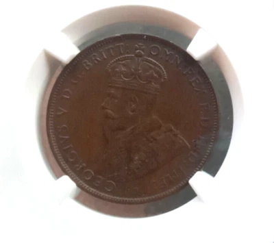 1924 Australia 1 Penny, NGC AU 58 - Image 1 of 3