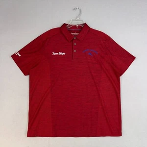 Tommy Bahama Shirt Mens Extra Large Red Polo Island Zone Tour Edge First Tee - Picture 1 of 13