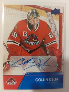 Collin Delia 2021-22 Upper Deck AHL #34 Autographed 