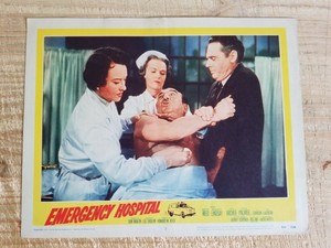 EMERGENCY HOSPITAL-11" x 14" LOBBY CARD-1956-WALTER REED,MARGARET LINDSAY*23