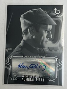 2020 Topps Return Of The Jedi B&W Autograph Card Ken Colley As Admiral Piette