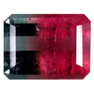 6.88 ct Octagon (12 x 9 mm) Unheated / Untreated Watermelon Tourmaline - Picture 1 of 2