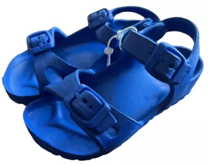 Swiggles Toddler Boys Sandals Double Buckle Pool Shower M 7-8 Blue NWT - Picture 1 of 5