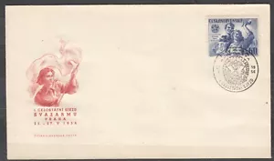 CZECHOSLOVAKIA 1956 FDC SC#756 FDC, First meeting of the Home Guard, Prague. - Imagen 1 de 1
