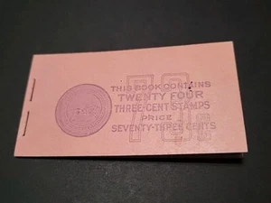 U.S. BOOKLET OF 24 SCOTT #BK103 1942 3 Cent Stamps THOMAS JEFFERSON - Picture 1 of 4