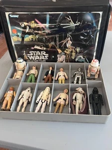 1977 Kenner Star Wars Mini-Action Figur Sammelkoffer mit Konvolut 13 Figuren - Bild 1 von 18