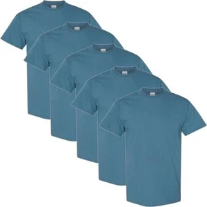 Gildan (5-pack) Indigo Blue Solid Ultra Cotton Short Sleeve Blank Tee T-Shirt - Picture 1 of 7