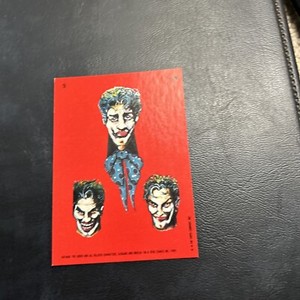B32c Batman Dc Comics 1989 Movie Topps #9 Joker Sticker Puzzle Three Faces