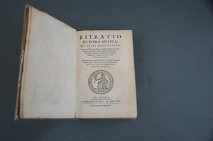 Italie Rome 1654 Ritratto di Roma antica nbrses gravures reliure plein vélin B.E - Picture 1 of 7