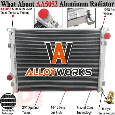 3 Row Aluminum Radiator For 2009-2015 Dodge Charger Chrysler 300 3.5L 6.1L 5.7L Foto 1 de 4