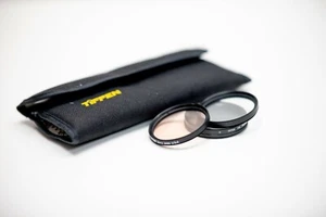 Tiffen 55mm. lens filters. Set of 3. UV, Polarizer and Warming 812 - Picture 1 of 3