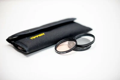 Tiffen 55mm. lens filters. Set of 3. UV, Polarizer and Warming 812 - Image 1 of 3