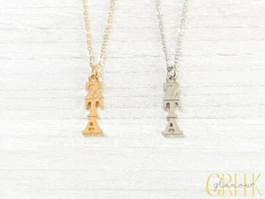 Zeta Tau Alpha Sorority Greek Lavalier Drop Necklace (Zeta, ZTA) - Picture 1 of 5