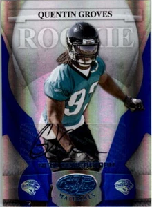 2008 Leaf Certified Materials Mirror Blue Signatures Quentin Groves /50 AUTO - Picture 1 of 2
