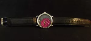 Bertha Women's Quartz Watch PURPURE FLOWER AND GREY DIAL, NEW BATTERY - Picture 1 of 12