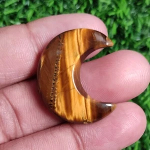 Cabujón lunar piedra preciosa suelta ojo de tigre africano genuino de 35,00 quilates 30X13X5,5 mm - Imagen 1 de 5