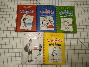 Lot Of 5 Diary Of A Wimpy Kid Hardcover Books By Jeff Kinney - Bild 1 von 3