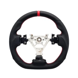 REVESOL 3D Red Ring Leather Steering Wheel for 2002-2009 NISSAN 350Z FIARLADY Z - Foto 1 di 5