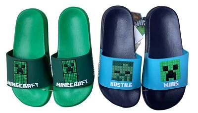 Minecraft Badeschuhe Latschen Sandalen Größen: 29/30 31/32 33/34 35/36 37/38 - Bild 1 von 4