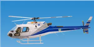 AS-350 600 ARF RC Helicóptero Fuselaje Blanco Azul Plata Helicóptero Versión V2 - Imagen 1 de 2