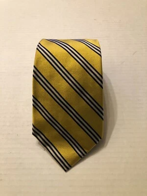 j.crew men's new gold silk tie 3 3/4" X 58 1/2"  made in Italy - Изображение 1 из 4