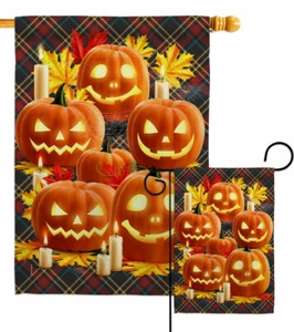 Pumpkin Patch Garden Flag Halloween Fall Decorative Small Gift Yard House Banner - Picture 1 of 17