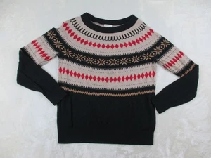 Suéter Talbots Mujer Mediano Negro Fair Isle Pullover Tejido Vacaciones Navidad - Imagen 1 de 7