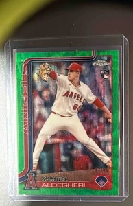 2025 Topps Chrome Logo Refractor Samuel Aldegheri Green Refractor /99 #59 RC Angels - Bild 1 von 2