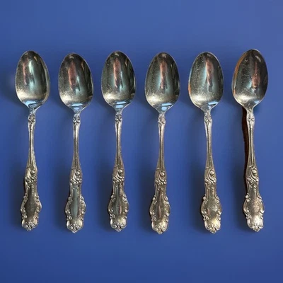 Rogers & Hamilton Tudor Silver-plate LOT 6 Teaspoons – 5 1/2" – Antique (M) - Image 1 of 4