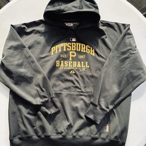Felpa con cappuccio Majestic Pittsburgh Pirates 2XL Therma Base MLB collezione autentica - Foto 1 di 12