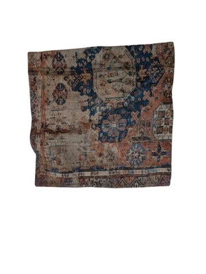 Funda de almohada cuadrada Pottery Barn Navin estampada multicolor 22" alfombra Kilim antigua. Foto 1 de 3