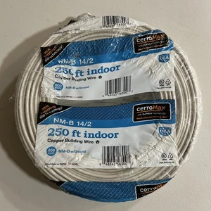 CerroMax NM-B 14/2 Copper Building Wire Ground Indoor 250 Ft 600 Volts New USA - Picture 1 of 5
