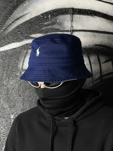 Cappello Polo Ralph Lauren 2 lati secchiello floreale/blu Panama - Foto 1 di 11