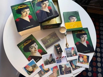 Amelie JAPAN Premium Tin Box 2 DVD Set COMPLETE Kubrick Postcards Candle RARE - Image 1 of 4