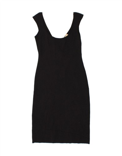 MICHAEL KORS abito body donna senza maniche US 8 medio nero rayon BW28