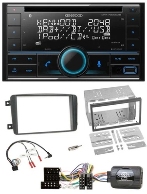 Kenwood CD 2DIN DAB USB Lenkrad Bluetooth Autoradio für Mercedes C W203 00-04 Ki - Bild 1 von 4