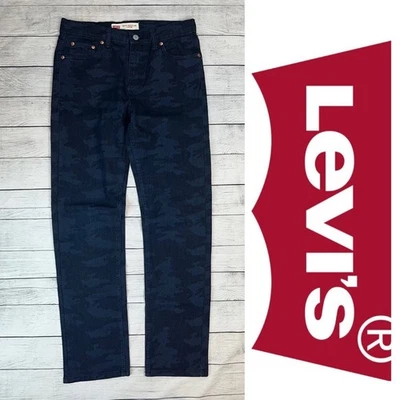 Jeans Levi's 502 NIÑOS Talla 18 29 x 31 Regular Cónicos Azul Marino Denim Camuflaje Foto 1 de 4