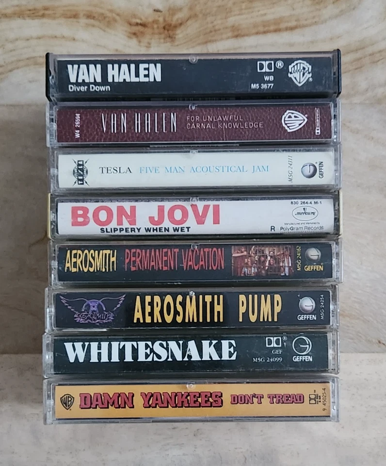 Hard Rock & Hair Metal Vintage Cassette Collection LOT (x8) - Image 1 of 4