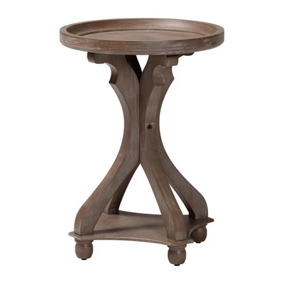 Baxton Studio Westlyn French Country Antique Brown Wood End Table - Image 1 of 4