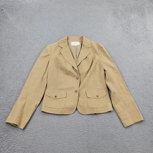 Blazer Banana Republic lino donna 14 tasche beige bottoni manica lunga - Foto 1 di 9
