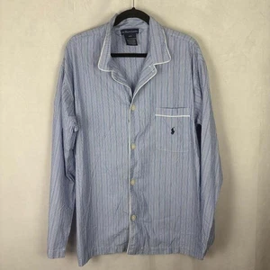 Polo Ralph Lauren gestreiftes Pyjama Oberteil Schlafshirt Knopfleiste Langarm Herren M/L - Bild 1 von 6