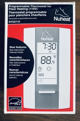 Termostato digital programable Nuheat para calefacción por suelo radiante NTG5110 nuevo en caja nuevo en caja Foto 1 de 4