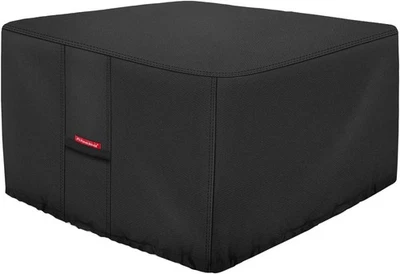 Cubierta protectora de porche para fogata - Impermeable 600D cuadrada - 36L x 36W x 20H, negra  Foto 1 de 4